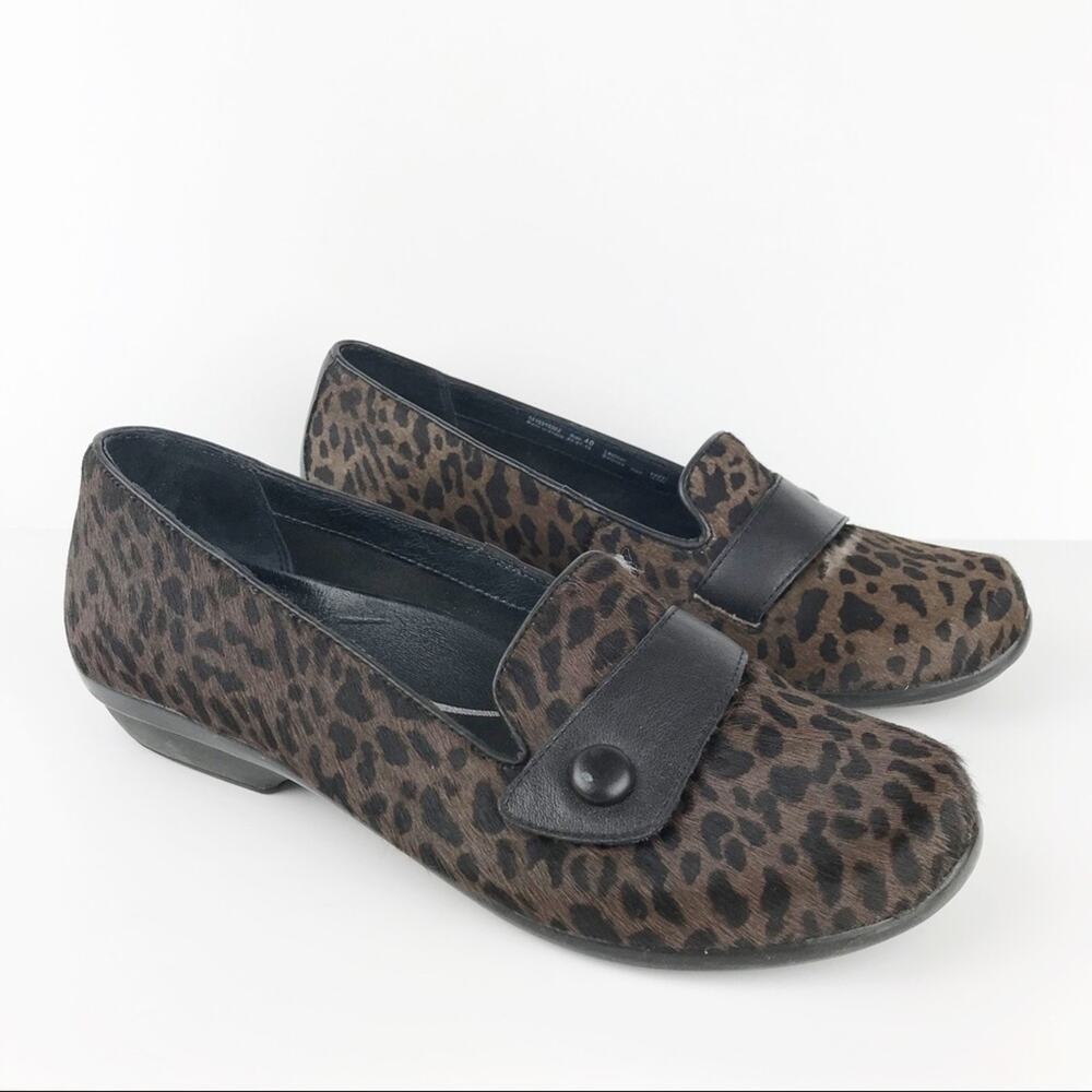 Dansko Olena Calf Hair Leopard Animal Print Flat